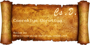 Csereklye Dorottya névjegykártya