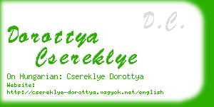 dorottya csereklye business card